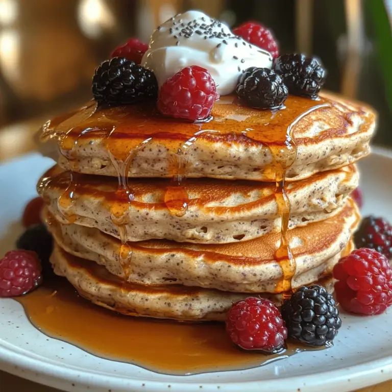 Die Basis dieser proteinreichen Pfannkuchen bilden Haferflocken. Sie sind nicht nur ein hervorragender Energielieferant, sondern auch eine ausgezeichnete Quelle für Ballaststoffe. Diese Ballaststoffe unterstützen die Verdauung und sorgen für ein langanhaltendes Sättigungsgefühl, sodass Sie bis zur nächsten Mahlzeit gut versorgt sind. Zudem sind Haferflocken reich an Vitaminen und Mineralstoffen wie Eisen, Magnesium und B-Vitaminen, die alle wichtige Funktionen in unserem Körper erfüllen. Die Verwendung von Haferflocken anstelle von herkömmlichem Weizenmehl macht diese Pfannkuchen nicht nur gesünder, sondern verleiht ihnen auch eine besondere Textur, die sie fluffig und leicht macht.