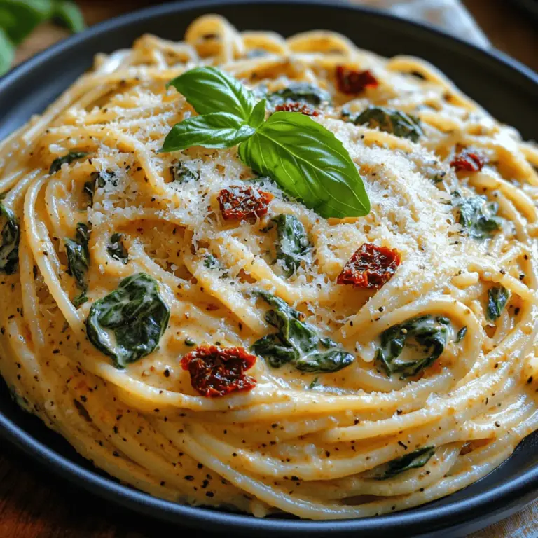 Die italienische Küche ist weltweit für ihre köstlichen Aromen und einfachen, aber raffinierten Gerichte bekannt. Eines der besten Beispiele für diese kulinarische Kunst ist das Rezept für Spaghetti mit Spinat und sonnengetrockneter Tomatensahnesauce. Dieses Gericht kombiniert frische, hochwertige Zutaten zu einer cremigen, geschmackvollen Kombination, die sowohl für ein schnelles Abendessen unter der Woche als auch für besondere Anlässe perfekt geeignet ist. Mit seiner harmonischen Verbindung aus Pasta, frischem Gemüse und einer reichhaltigen Sauce, ist dieses Gericht nicht nur ein Genuss für den Gaumen, sondern auch eine Augenweide auf dem Teller.