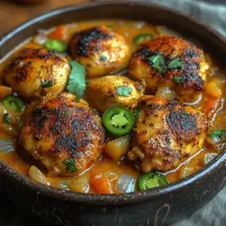 Das Gewürzte Brasilianische Kokos-Hühnchen ist ein köstliches Gericht, das die Aromen Brasiliens in Ihr Zuhause bringt. Mit seiner cremigen Kokosmilch und einer Mischung aus aromatischen Gewürzen ist dieses Rezept nicht nur einfach zuzubereiten, sondern auch ein wahrer Genuss für die Sinne. Die Kombination aus zartem Hühnchen, exotischen Gewürzen und der reichhaltigen Kokosmilch ergibt ein Gericht, das sowohl für ein entspanntes Familienessen als auch für besondere Anlässe ideal ist.
