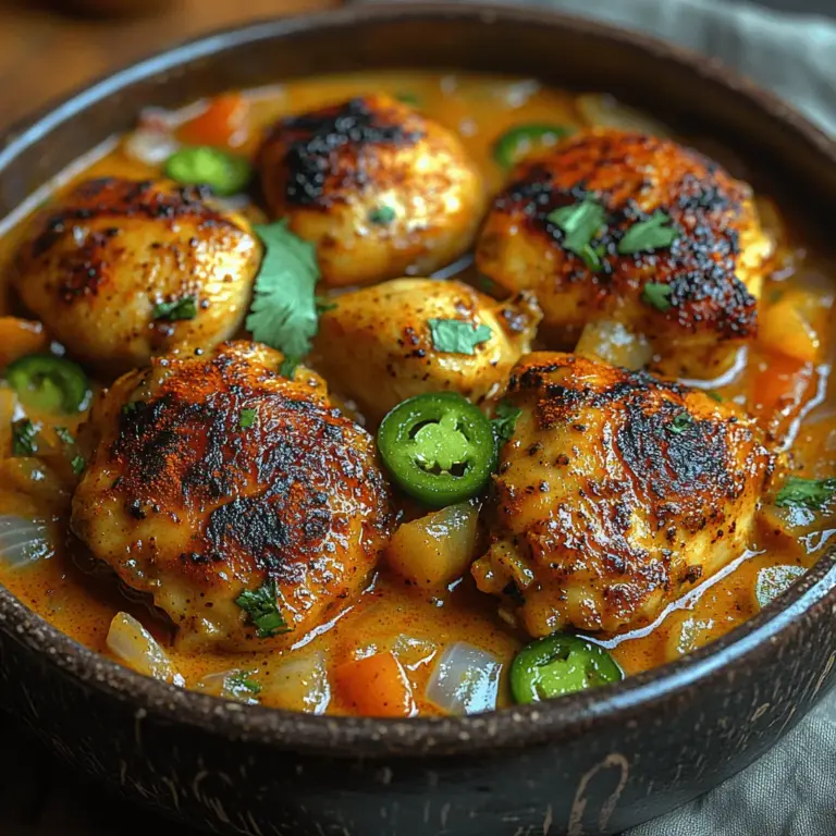 Das Gewürzte Brasilianische Kokos-Hühnchen ist ein köstliches Gericht, das die Aromen Brasiliens in Ihr Zuhause bringt. Mit seiner cremigen Kokosmilch und einer Mischung aus aromatischen Gewürzen ist dieses Rezept nicht nur einfach zuzubereiten, sondern auch ein wahrer Genuss für die Sinne. Die Kombination aus zartem Hühnchen, exotischen Gewürzen und der reichhaltigen Kokosmilch ergibt ein Gericht, das sowohl für ein entspanntes Familienessen als auch für besondere Anlässe ideal ist.