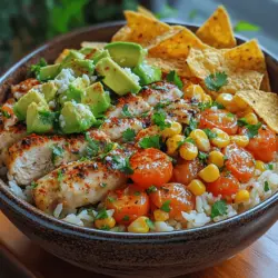 Um die Street Corn Chicken Rice Bowl zuzubereiten, benötigen Sie eine Reihe von frischen Zutaten, die nicht nur für den Geschmack, sondern auch für die Textur des Gerichts entscheidend sind. Hier ist eine Übersicht über die wichtigsten Zutaten: