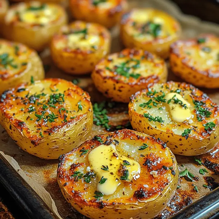 Die Krossen Knoblauch-Butter-Kartoffeln sind nicht nur ein Fest für den Gaumen, sondern auch ein echter Hingucker auf jedem Esstisch. Diese einfache, aber unglaublich schmackhafte Beilage vereint die knusprige Textur von perfekt gebackenen Babykartoffeln mit dem intensiven, aromatischen Geschmack von frischem Knoblauch und Kräutern. Egal, ob Sie ein herzhaftes Fleischgericht, einen frischen Salat oder ein vegetarisches Hauptgericht servieren möchten, diese Kartoffeln passen zu vielen Speisen und werden Ihre Gäste garantiert begeistern.