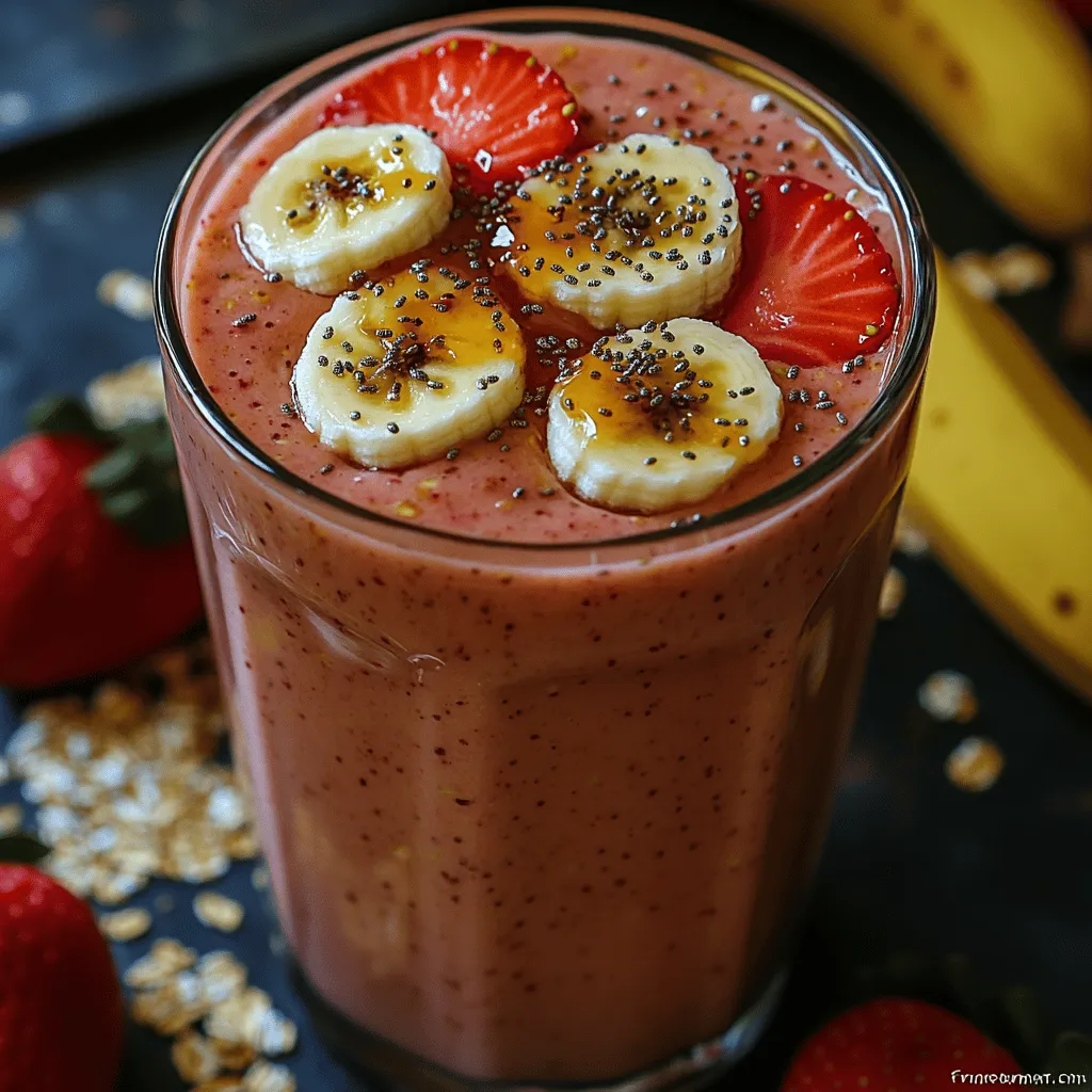 Um diesen köstlichen Erdbeer-Banane Hafer-Smoothie zuzubereiten, benötigen Sie folgende Zutaten, die nicht nur leicht erhältlich, sondern auch gesund sind: