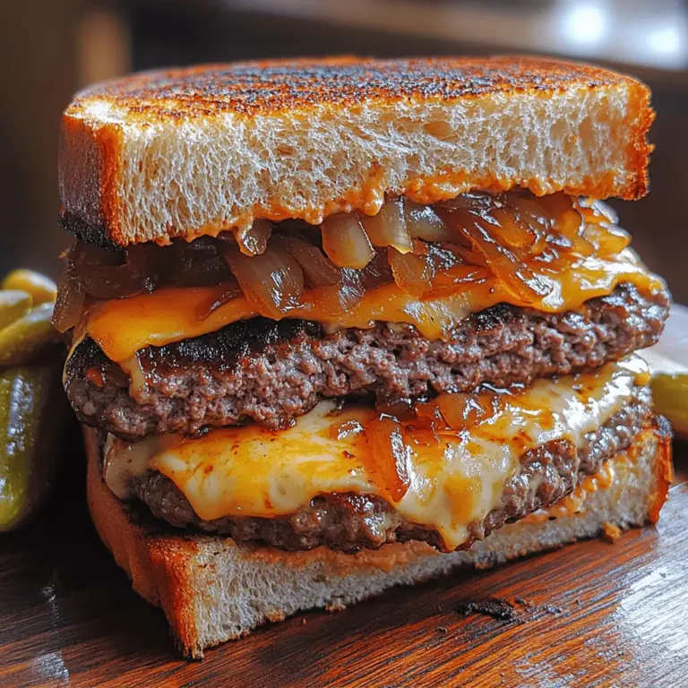 Der Patty Melt ist ein zeitloses amerikanisches Comfort Food, das mit seinem herzhaften Rinderhackfleisch, karamellisierten Zwiebeln und geschmolzenem Käse zwischen zwei Scheiben knusprigem Brot begeistert. Ursprünglich in den Diner-Küchen der 1940er Jahre populär, hat sich dieses köstliche Sandwich zu einem Favoriten für viele entwickelt. Ob für ein schnelles Abendessen nach einem langen Tag oder als herzhaftes Gericht für ein entspanntes Wochenende, dieses Rezept wird Ihre Geschmacksknospen erfreuen und Erinnerungen an gemütliche Abende wecken. In diesem Artikel werden wir die Kunst des perfekten Patty Melt erkunden, beginnend mit den besten Zutaten und den Schritten zur Zubereitung.