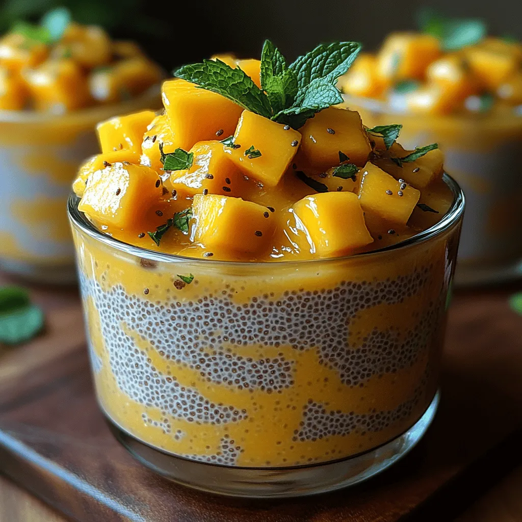 Der Tropische Paradies Mango Chia Pudding ist ein wahrer Genuss für alle, die frische und gesunde Snacks lieben. Diese köstliche und cremige Mischung aus reifen Mangos, nährstoffreichen Chiasamen und verführerischer Kokosmilch ist nicht nur ein Augenschmaus, sondern auch ein wahres Superfood, das zahlreiche gesundheitliche Vorteile bietet. Chiasamen sind bekannt für ihren hohen Gehalt an Omega-3-Fettsäuren, Ballaststoffen und Antioxidantien, während Mangos reich an Vitaminen, Mineralstoffen und Antioxidantien sind. Dieses Rezept ist nicht nur perfekt für ein erfrischendes Frühstück oder einen gesunden Snack, sondern eignet sich auch hervorragend als leichtes Dessert. Egal, ob Sie nach einer neuen Frühstücksidee suchen oder einfach einen gesunden Leckerbissen für zwischendurch zubereiten möchten, dieser Mango Chia Pudding wird Ihnen den ultimativen Frischekick geben.