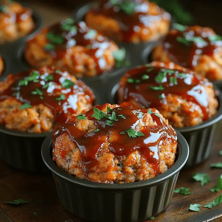 Klebrige BBQ-Fleischlaib-Muffins sind eine kreative und schmackhafte Variante des klassischen BBQ-Fleischgerichts, die sich leicht zubereiten lässt und ideal für jede Gelegenheit ist. Ob für ein geselliges Familienessen, eine Grillparty oder einfach als herzhaften Snack für zwischendurch – diese Muffins überzeugen nicht nur durch ihren einzigartigen Geschmack, sondern auch durch ihre ansprechende Form.