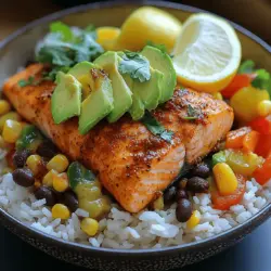 Lachs ist nicht nur äußerst schmackhaft, sondern auch eine der gesündesten Fischarten, die Sie in Ihre Ernährung integrieren können. Er ist reich an Omega-3-Fettsäuren, die nachweislich das Risiko von Herzkrankheiten senken, Entzündungen im Körper reduzieren und die Gehirnfunktion verbessern können. Darüber hinaus enthält Lachs hochwertige Proteine, die wichtig sind für den Muskelaufbau und die Regeneration. Durch die Verwendung von frischen Lachsfilets in dieser Reisbowl geben Sie Ihrem Gericht nicht nur einen tollen Geschmack, sondern auch einen Nährstoffschub.