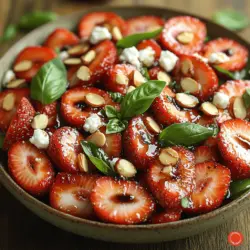 Erdbeeren sind nicht nur eine beliebte Frucht, sie sind auch wahre Nährstoffbomben. Diese kleinen roten Früchte sind reich an Vitamin C, Ballaststoffen und Antioxidantien. Ihre süße, saftige Textur macht sie zum perfekten Hauptbestandteil in unserem Salat.