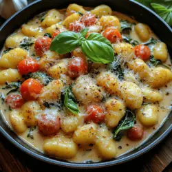 In der heutigen schnelllebigen Welt sind einfache, aber köstliche Rezepte gefragt, die sowohl den Gaumen erfreuen als auch wenig Zeit in Anspruch nehmen. Wenn Sie auf der Suche nach einem Gericht sind, das sowohl schnell zubereitet ist als auch mit einem intensiven Geschmack überzeugt, dann sind die cremigen toskanischen Gnocchi aus einer Pfanne genau das Richtige für Sie. Dieses Rezept vereint die zarten Kartoffelgnocchi mit frischem Spinat und saftigen Kirschtomaten in einer cremigen Parmesan-Sauce, die einfach unwiderstehlich ist.