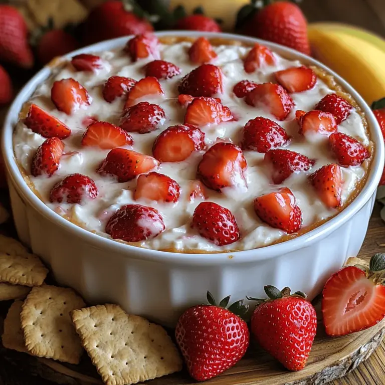 Der Erdbeer Bliss Frischkäse-Dip ist nicht nur ein einfacher Snack, sondern ein wahrer Genuss, der Ihre Sinne verführt. Diese köstliche Kombination aus frischen Erdbeeren und cremigem Frischkäse ist der perfekte Begleiter für jede Feier, sei es eine Gartenparty, ein Brunch mit Freunden oder ein gemütlicher Abend zu Hause. Dips haben in der modernen Küche einen besonderen Platz eingenommen. Sie sind vielseitig, leicht zuzubereiten und eignen sich hervorragend als Snack oder Vorspeise. Die Möglichkeit, mit verschiedenen Geschmäckern zu experimentieren, macht das Dippen zu einem aufregenden Erlebnis, das sowohl Kinder als auch Erwachsene begeistert.