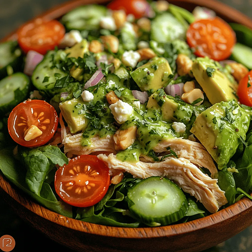 Der Grüne Göttin Hähnchen-Salat ist eine aufregende und gesunde Mahlzeit, die sowohl sättigend als auch erfrischend ist. Diese köstliche Salatkreation vereint eine Vielzahl von frischen Zutaten und wird mit einer cremigen, aromatischen Vinaigrette kombiniert. Ganz gleich, ob Sie ein leichtes Mittagessen benötigen, einen gesunden Snack für Ihre nächste Gartenparty suchen oder einfach nur etwas Gesundes und Leckeres für das Abendessen wünschen – dieser Salat ist die perfekte Wahl.