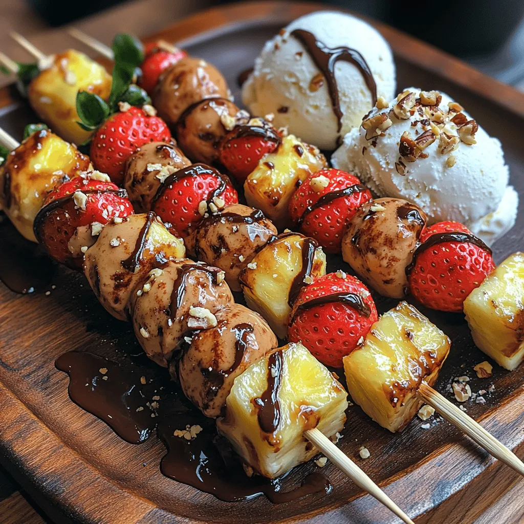 Um diese köstlichen Banana Split Dessert-Kabobs zuzubereiten, benötigen Sie eine Auswahl an frischen, hochwertigen Zutaten. Hier ist die detaillierte Auflistung der benötigten Bestandteile: