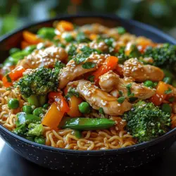 Die Hühnchen Ramen Pfanne ist nicht nur ein Gaumenschmaus, sondern auch ein echtes Allround-Talent in der modernen Küche. In einer Zeit, in der wir oft nach schnellen, nahrhaften und schmackhaften Gerichten suchen, bietet dieses Rezept die perfekte Lösung. Mit zartem Hähnchen, buntem Gemüse und den herzhaften Aromen von Sojasoße und Ingwer gelingt Ihnen ein Gericht, das sowohl Erwachsene als auch Kinder begeistert.