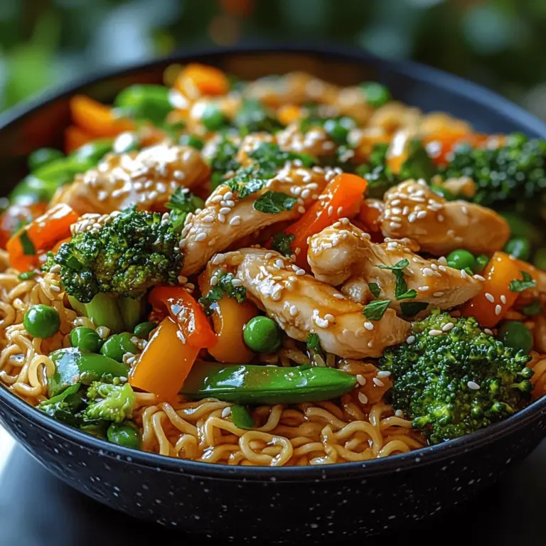 Die Hühnchen Ramen Pfanne ist nicht nur ein Gaumenschmaus, sondern auch ein echtes Allround-Talent in der modernen Küche. In einer Zeit, in der wir oft nach schnellen, nahrhaften und schmackhaften Gerichten suchen, bietet dieses Rezept die perfekte Lösung. Mit zartem Hähnchen, buntem Gemüse und den herzhaften Aromen von Sojasoße und Ingwer gelingt Ihnen ein Gericht, das sowohl Erwachsene als auch Kinder begeistert.