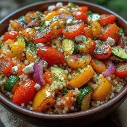 Bunte Ofengemüse-Couscous-Schalen sind nicht nur ein Fest für die Augen, sondern auch eine köstliche und gesunde Option für alle, die sich abwechslungsreich und nahrhaft ernähren möchten. Diese Rezeptkombination vereint das Aroma von geröstetem Gemüse mit der herzhaften Textur von Couscous und einem cremigen Tahini-Dressing. Die bunten Farben der Zutaten machen die Schalen zu einem echten Hingucker auf jedem Tisch und laden dazu ein, sie zu genießen, ganz gleich ob als Hauptgericht oder als Beilage.