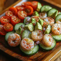 Mit den steigenden Temperaturen und den längeren Tagen sehnen sich viele von uns nach leichten und erfrischenden Gerichten, die nicht nur köstlich sind, sondern auch gut für unseren Körper. Der Erfrischende Gurken-Shrimps-Salat ist genau das richtige Gericht, um die Sommerhitze zu bekämpfen. Dieser Salat kombiniert die zarten Aromen von frischen Zutaten mit den köstlichen, saftigen Shrimps und ist eine hervorragende Wahl für Mittagessen im Freien, Grillpartys oder einen entspannten Abend auf der Terrasse.