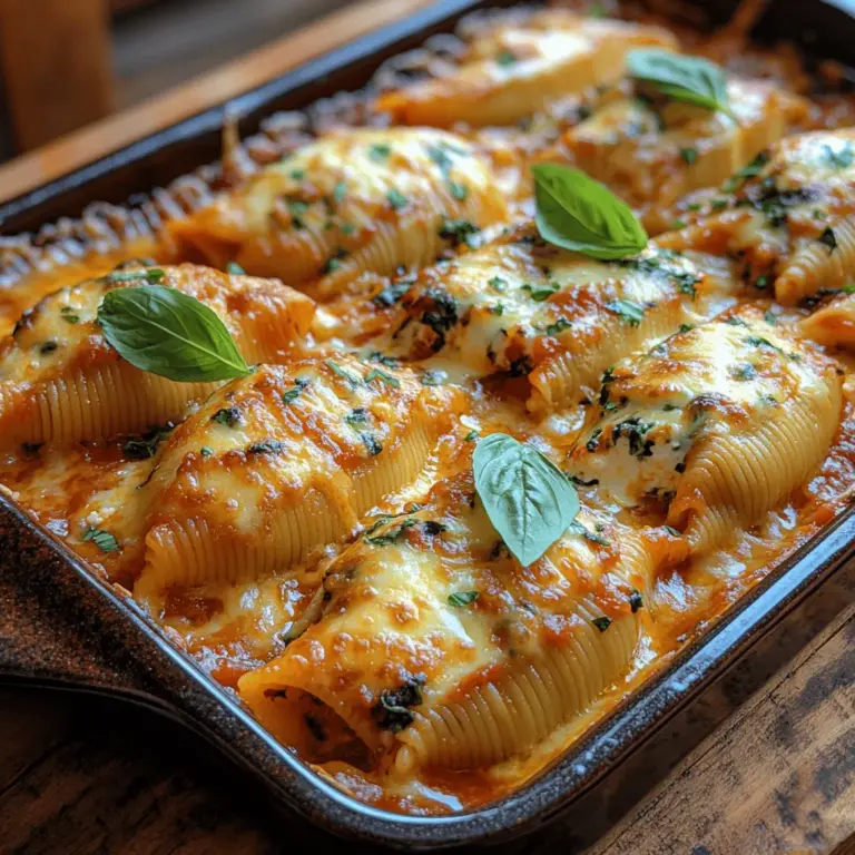 1. Pasta-Schalen: Die Grundlage dieses Gerichts bilden große Pasta-Schalen, auch bekannt als Conchiglioni. Diese Form eignet sich ideal zum Füllen und sorgt dafür, dass die Füllung im Inneren bleibt, während sie im Ofen gebacken wird.