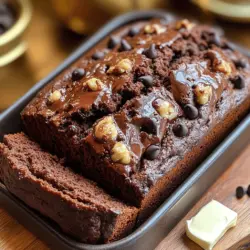 Das Doppelt-Schokoladige Bananenbrot ist eine köstliche Kombination aus reifen Bananen und schokoladigen Aromen, die perfekt für eine süße Versuchung ist. Dieses Rezept ist nicht nur einfach zuzubereiten, sondern auch ideal, um überreife Bananen zu verwerten. Anstatt diese Früchte wegzuwerfen, kannst du sie in ein saftiges, schokoladiges Brot verwandeln, das sowohl zum Frühstück als auch zum Nachmittagskaffee genossen werden kann. Die Kombination aus schokoladigen Stückchen und der natürlichen Süße der Bananen sorgt für ein Geschmackserlebnis, das nicht nur Kinder, sondern auch Erwachsene begeistert.