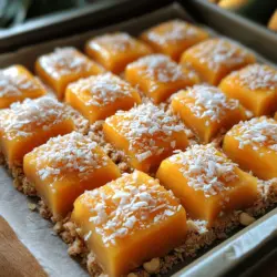 Die Tropischen Genuss No-Bake Mango Kokos Bars sind nicht nur ein Fest für die Sinne, sondern auch eine gesunde Snack-Option, die das Gefühl von Urlaub und tropischen Paradiesen in die heimische Küche bringt. Diese köstlichen Riegel kombinieren die süße der Medjool-Daten, die cremige Textur der Cashewkerne und die fruchtige Frische der Mango. Die Verwendung von Kokosnuss verleiht dem Ganzen eine exotische Note, die sich perfekt für heiße Sommertage eignet oder als erfrischender Snack für zwischendurch dient.