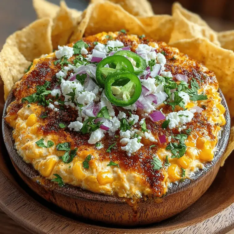 Willkommen zu einem köstlichen Abenteuer in der Welt der mexikanischen Küche! Der Mexikanische Street Corn Dip, auch bekannt als Esquites-Dip, bringt den unverwechselbaren Geschmack von gegrilltem Mais direkt auf Ihren Tisch. Dieses Gericht ist nicht nur ein Fest für die Geschmacksknospen, sondern auch eine wunderbare Möglichkeit, gesellige Abende mit Freunden und Familie zu bereichern. Ob bei einem Grillfest, einem Spielabend oder einfach nur als Snack – dieser Dip ist stets ein Hit!