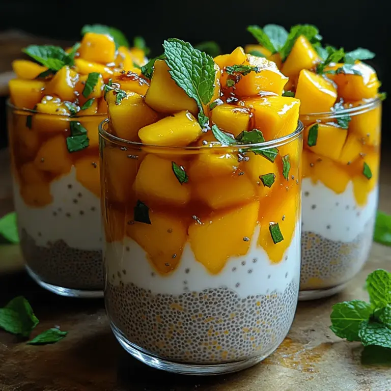 Das Tropische Mango-Chia-Pudding-Glück ist nicht nur ein optisches Highlight, sondern auch eine wahre Geschmacksexplosion, die die Essenz des Sommers einfängt. Diese köstliche und gesunde Nachspeise erfreut sich großer Beliebtheit, insbesondere in den warmen Monaten, wenn frische Früchte in Hülle und Fülle verfügbar sind. Der Chia-Pudding ist ein Trend, der in den letzten Jahren die Herzen vieler gesundheitsbewusster Menschen erobert hat, und die Kombination aus cremiger Kokosmilch und süßer Mango macht ihn zu einem unverwechselbaren Genuss.