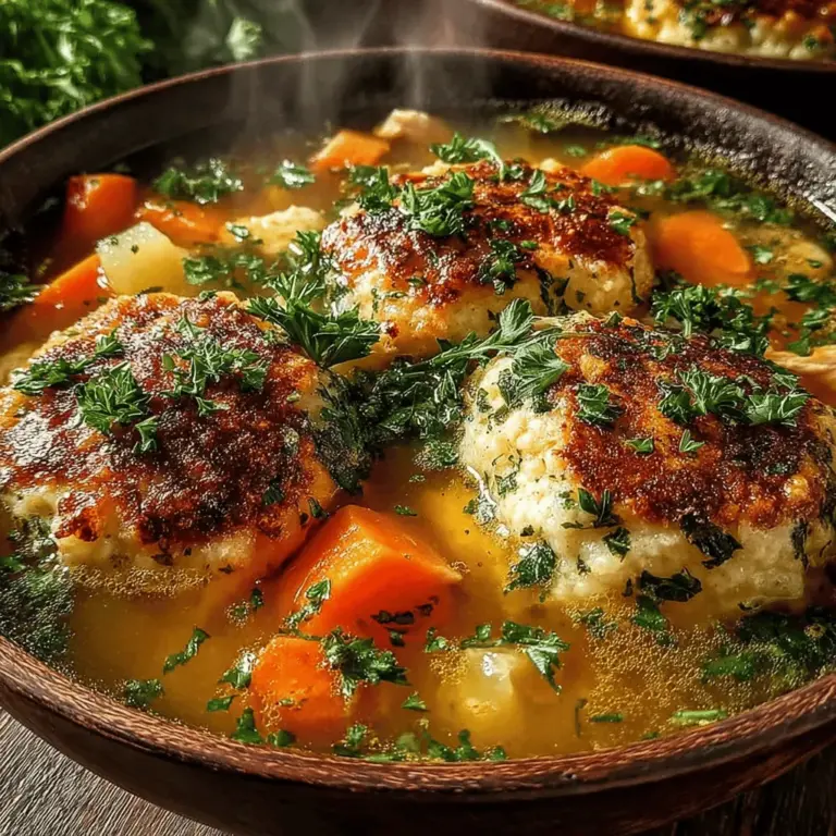 Hausgemachtes Hähnchen mit Kräuterdumplings ist nicht nur ein echter Genuss, sondern auch ein Klassiker der herzhaften Küche, der in vielen Haushalten für Gemütlichkeit und Wohlbefinden sorgt. Dieses Gericht kombiniert zarte Hähnchenschenkel in einer aromatischen Brühe mit fluffigen, frisch zubereiteten Dumplings, die mit einer Vielzahl von Kräutern verfeinert sind. Die Kombination aus saftigem Hähnchen und luftigen Dumplings macht dieses Rezept zu einem perfekten Comfort Food für jede Jahreszeit.