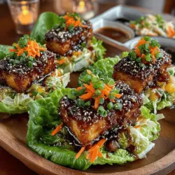 Klebrige glasierte Tofu-Lettuce-Boote sind nicht nur ein festliches Gericht, sondern auch eine wunderbare Möglichkeit, die Aromen der asiatischen Küche in Ihre eigenen vier Wände zu bringen. Dieses Gericht kombiniert die herzhaften, süßen und würzigen Noten einer köstlichen Glasur mit der frischen Leichtigkeit von knackigem Salat. Die Tofu-Würfel werden in der Pfanne goldbraun gebraten und dann in einer aromatischen Mischung aus Sojasauce, Hoisinsauce und Ingwer geschwenkt. Die Verwendung von Salatblättern als „Boote“ macht diese Speise nicht nur optisch ansprechend, sondern bietet auch eine gesunde Alternative zu traditionellen Wraps oder Brötchen.
