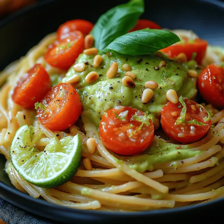 In der heutigen Küche sind frische Zutaten und gesunde Alternativen wichtiger denn je. Ein Gericht, das diese Aspekte wunderbar vereint, sind die cremigen Avocado-Limetten-Nudeln. Diese köstliche Pasta ist nicht nur einfach zuzubereiten, sondern auch voller gesunder Fette und Aromen, die jeden Gaumen erfreuen. Die Kombination aus reifen Avocados, frischem Limettensaft und aromatischen Kräutern ergibt eine cremige Sauce, die perfekt zu Vollkornspaghetti oder jeder anderen Pasta Ihrer Wahl passt.