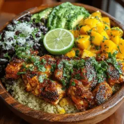 In der heutigen schnelllebigen Welt, in der wir oft auf Fertiggerichte und Takeout zurückgreifen, ist die Rückkehr zu hausgemachten Rezepten eine willkommene Abwechslung. Hausgemachte Gerichte bieten nicht nur die Möglichkeit, gesunde und frische Zutaten zu verwenden, sondern sie schaffen auch eine Verbindung zu unserer Kultur und unseren Traditionen. Eines dieser köstlichen Rezepte, das sowohl Geschmack als auch Nährstoffe vereint, sind die Tropical Delight Mango Chicken Bowls. Dieses Gericht kombiniert saftiges Hähnchen mit der Süße reifer Mangos und einer Vielzahl von knackigem Gemüse, was es zu einer perfekten Wahl für ein leichtes Mittagessen oder ein Abendessen macht.