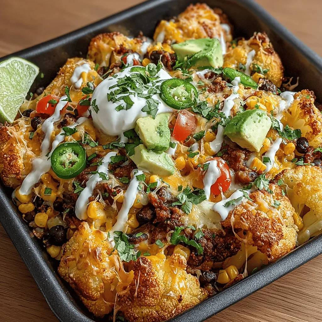 Der Käse-Blumenkohl-Nacho-Auflauf ist eine wunderbare Fusion aus herzhaftem Geschmack und gesunden Zutaten, die sich ideal für ein schnelles Abendessen oder einen geselligen Abend mit Freunden eignet. Dieses Rezept vereint die köstliche Textur von Blumenkohl mit der herzhaften Würze von Käse und einer Vielzahl von gesunden Beilagen. Es ist eine großartige Wahl für alle, die eine glutenfreie, vegetarische Option suchen, ohne auf den Geschmack zu verzichten.
