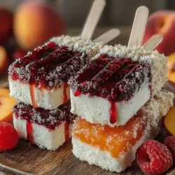 Wenn die Temperaturen steigen und die Sonne hell am Himmel scheint, gibt es kaum etwas Erfrischenderes als selbstgemachte Eislutscher. Unter den vielen köstlichen Möglichkeiten sticht der gefrorene Pfirsich Melba Eislutscher hervor. Diese Delikatesse kombiniert die süß-säuerlichen Aromen von frischen Pfirsichen und Himbeeren mit der cremigen Textur von griechischem Joghurt. Ursprünglich inspiriert von dem klassischen Dessert „Peach Melba“, das im 19. Jahrhundert von dem berühmten australischen Koch Auguste Escoffier kreiert wurde, bringt dieses Rezept eine moderne und gesunde Wendung in unsere Sommertraditionen.