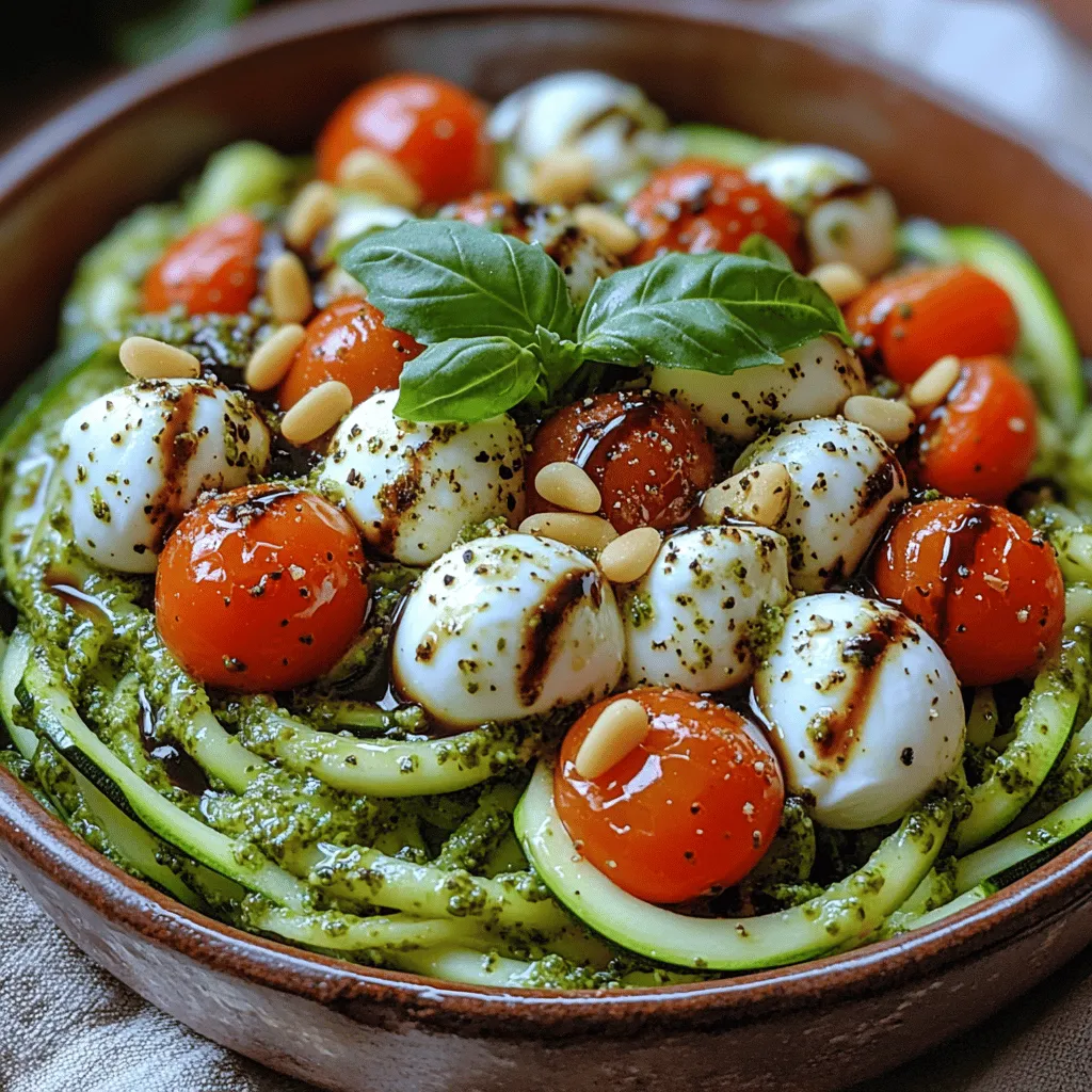Die Auswahl der richtigen Zutaten ist entscheidend, um nicht nur den Geschmack, sondern auch die Nährstoffe in Ihrem Gericht zu maximieren. In unserem Frischen Caprese-Pesto-Zoodle-Bowl spielen die folgenden Zutaten eine zentrale Rolle: