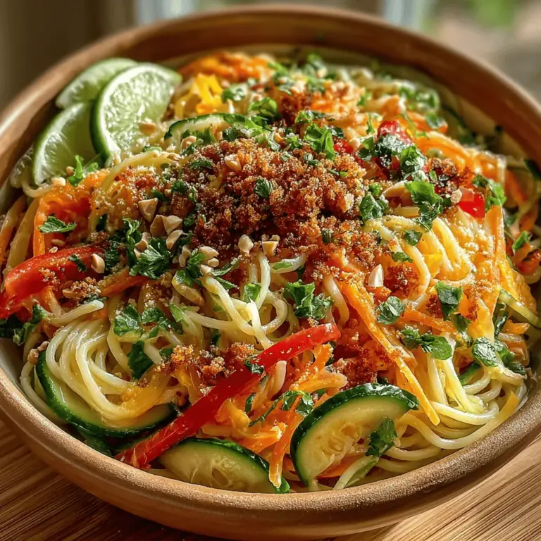 Thailändische Küche ist bekannt für ihre lebendigen Aromen, frischen Zutaten und das harmonische Zusammenspiel von süß, sauer, salzig und scharf. Eines der beliebtesten Gerichte, das diese Prinzipien perfekt verkörpert, ist der erfrischende thailändische Nudelsalat. Dieses Gericht ist nicht nur ein Genuss für den Gaumen, sondern auch eine Festmahl für das Auge, das durch seine bunten Gemüsesorten überzeugt. Die Kombination aus Reisnudeln und knackigem Gemüse, gepaart mit einem aromatischen Dressing, macht diesen Salat zu einer perfekten Wahl für warme Tage oder als leichtes Mittagessen.