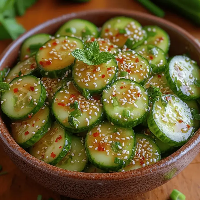 Gurkensalat hat in vielen Kulturen eine lange Tradition. In der asiatischen Küche wird er oft mit verschiedenen Dressings und Gewürzen zubereitet, um den natürlichen Geschmack der Gurken zu betonen. Der Knusprige Sesam-Knoblauch Gurkensalat ist inspiriert von den Aromen der asiatischen Küche, speziell der chinesischen und japanischen Küche, wo Gurken häufig in Salaten verwendet werden, um frische und knusprige Texturen zu erzeugen.