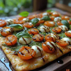 Das klassische italienische Pesto-Fladenbrot ist eine köstliche und unkomplizierte Möglichkeit, die Aromen Italiens in Ihre Küche zu bringen. Diese Spezialität erfreut sich großer Beliebtheit, nicht nur wegen ihres intensiven Geschmacks, sondern auch aufgrund ihrer Vielseitigkeit. Ob als Vorspeise, Snack oder Hauptgericht – dieses Gericht ist ideal für gesellige Abende oder ein schnelles Mittagessen.