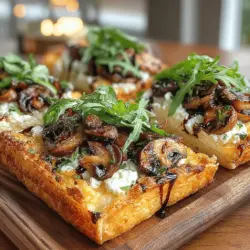 Das geröstete Knoblauch- und Pilz-Fladenbrot ist ein köstliches Gericht, das in der mediterranen Küche seinen Ursprung hat. Es vereint die erdigen Aromen von frischen Pilzen mit dem süßen, karamellisierten Geschmack von geröstetem Knoblauch – eine Kombination, die einfach unwiderstehlich ist. Dieses Fladenbrot eignet sich perfekt als Vorspeise, Snack oder sogar als Hauptgericht und bringt das Flair eines italienischen Restaurants direkt in Ihre Küche.