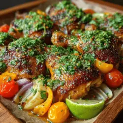Wenn es um schmackhafte und unkomplizierte Gerichte geht, die sowohl die Familie als auch die Gäste begeistern, sind die Würzigen Knoblauch-Limetten-Hähnchenschenkel nicht zu übertreffen. Dieses Gericht kombiniert die herzhaften Aromen von zartem Hähnchen, frischem Gemüse und einer würzigen, zitronigen Marinade, die den Gaumen verwöhnt. Perfekt für ein Familienessen oder ein entspanntes Abendessen mit Freunden, bietet dieses Rezept nicht nur einen tollen Geschmack, sondern auch eine einfache Zubereitung.