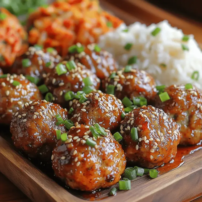 Willkommen in der Welt der koreanischen Küche! Heute stellen wir Ihnen ein Rezept für würzige koreanische BBQ-Fleischbällchen vor, das nicht nur einfach zuzubereiten ist, sondern auch mit einem unverwechselbaren und köstlichen Geschmack begeistert. Diese Fleischbällchen sind eine wahre Geschmacksexplosion und eignen sich perfekt als Snack, Hauptgericht oder sogar als Teil eines Buffets. Mit einer harmonischen Mischung aus zartem Fleisch, aromatischen Gewürzen und einer süß-scharfen Glasur werden diese Fleischbällchen schnell zu einem Favoriten in Ihrer Küche.