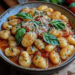 Cremige Tomaten-Basilikum-Gnocchi sind nicht nur ein einfaches und schnelles Gericht, sondern auch eine wahre Gaumenfreude, die sowohl bei Familienessen als auch bei festlichen Anlässen begeistert. Die Kombination aus zarten Kartoffelgnocchi und einer reichhaltigen, cremigen Tomatensauce ist einfach unwiderstehlich. Dieses Rezept ist nicht nur köstlich, sondern bringt auch die Aromen Italiens direkt auf Ihren Tisch. Ideal für Vegetarier und alle, die eine leichte, aber sättigende Mahlzeit suchen, bietet dieses Gericht eine perfekte Balance zwischen Frische und Cremigkeit.