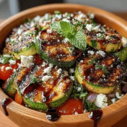 Der Zesty Grilled Zucchini Salad mit Feta und Minze ist ein erfrischendes und leichtes Gericht, das perfekt für warme Sommertage geeignet ist. Dieses Rezept hat in den letzten Jahren an Beliebtheit gewonnen, insbesondere unter gesundheitsbewussten Essern und Grillliebhabern. Die Kombination aus gegrillten Zucchini, frischen Kirschtomaten und würzigem Feta-Käse sorgt für ein harmonisches Geschmackserlebnis, das sowohl in der Freizeit als auch bei festlichen Anlässen begeistert.