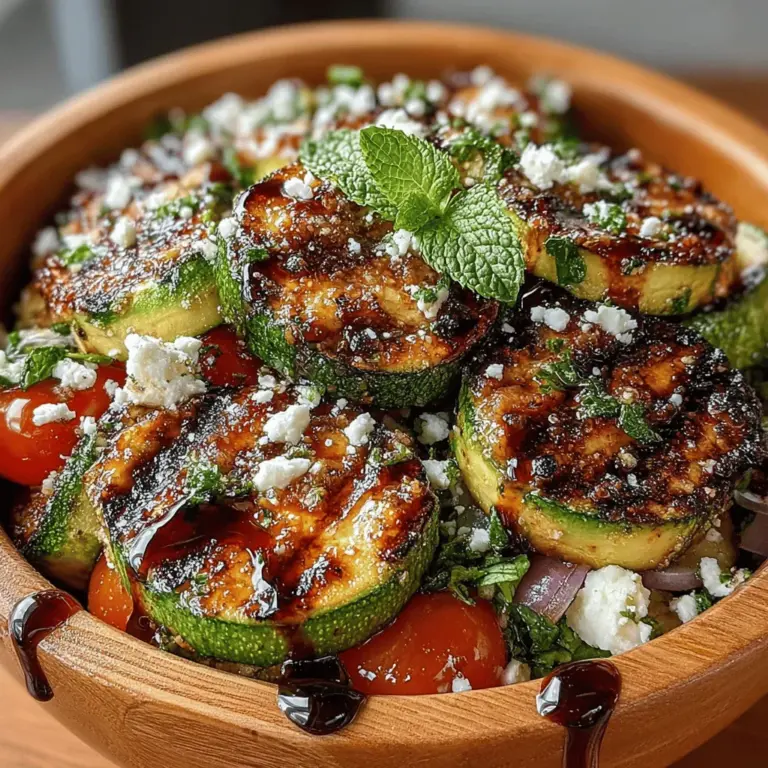 Der Zesty Grilled Zucchini Salad mit Feta und Minze ist ein erfrischendes und leichtes Gericht, das perfekt für warme Sommertage geeignet ist. Dieses Rezept hat in den letzten Jahren an Beliebtheit gewonnen, insbesondere unter gesundheitsbewussten Essern und Grillliebhabern. Die Kombination aus gegrillten Zucchini, frischen Kirschtomaten und würzigem Feta-Käse sorgt für ein harmonisches Geschmackserlebnis, das sowohl in der Freizeit als auch bei festlichen Anlässen begeistert.