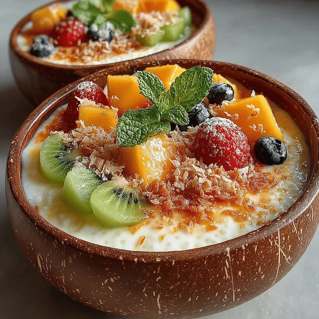 Willkommen in der Welt der gesunden und köstlichen Desserts! Heute präsentiere ich Ihnen die Tropische Chia-Oase, ein Rezept, das nicht nur Ihre Geschmacksnerven verwöhnt, sondern auch Ihre Sinne mit seinen lebendigen Farben und frischen Aromen erfreut. Dieses Gericht ist besonders, weil es nicht nur vegan und glutenfrei ist, sondern auch voller Nährstoffe steckt. Chiasamen sind bekannt für ihren hohen Gehalt an Omega-3-Fettsäuren, Ballaststoffen und Antioxidantien, während die Kokosmilch eine cremige Konsistenz verleiht und gleichzeitig einen Hauch tropischer Exotik bietet.