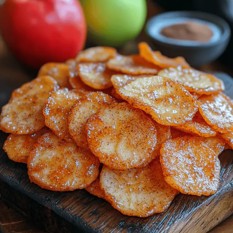 Willkommen zu einem köstlichen und gesunden Snack, der nicht nur Ihre Geschmacksnerven verwöhnt, sondern auch einfach zuzubereiten ist: die luftgebackenen Apfel-Zimt-Chips. Dieses Rezept ist eine wunderbare Möglichkeit, frische Äpfel in eine knusprige Delikatesse zu verwandeln, die perfekt für jede Gelegenheit ist, sei es für einen entspannten Abend zu Hause, als gesunder Snack für die Kinder oder als raffinierte Beilage zu einem festlichen Essen.