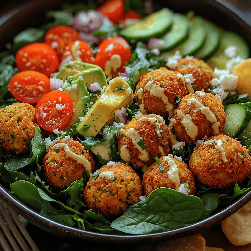 Falafel ist ein beliebtes Gericht, das seinen Ursprung im Nahen Osten hat und in vielen Kulturen als köstlicher Snack oder Hauptgericht geschätzt wird. Diese kleinen, frittierten Bällchen aus Kichererbsen sind nicht nur unglaublich schmackhaft, sondern auch eine hervorragende Quelle für pflanzliches Protein und Ballaststoffe. In Kombination mit einem frischen Salat und einem cremigen Tahini-Dressing wird die knusprige Falafel-Salat-Schüssel zu einem vollwertigen und gesunden Gericht, das sich perfekt für Lunch oder Dinner eignet.