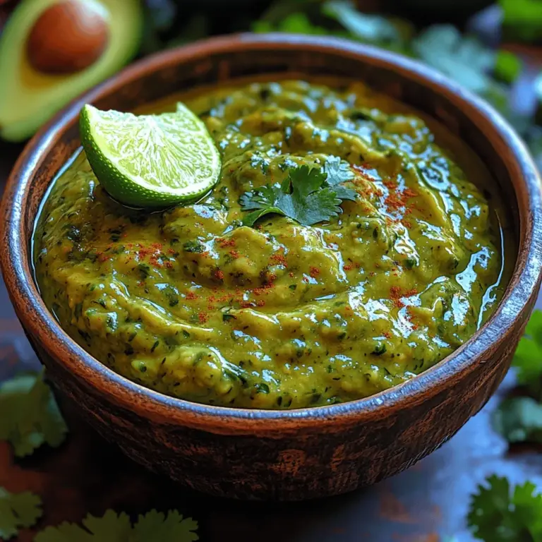 Die Avocado Bliss Koriander Sauce ist nicht nur ein Rezept, sondern ein wahres Geschmackserlebnis, das die Frische der Avocado mit der aromatischen Intensität von Koriander verbindet. Diese Sauce ist eine aufregende Ergänzung für zahlreiche Gerichte, sei es als Dip für Tortilla-Chips, als Dressing für knackige Salate oder als köstliche Sauce für gegrilltes Fleisch. Ursprünglich inspiriert von der mexikanischen Küche, hat sich diese Sauce schnell zu einem Favoriten in vielen Haushalten entwickelt und erfreut sich aufgrund ihrer Vielseitigkeit und Einfachheit großer Beliebtheit.