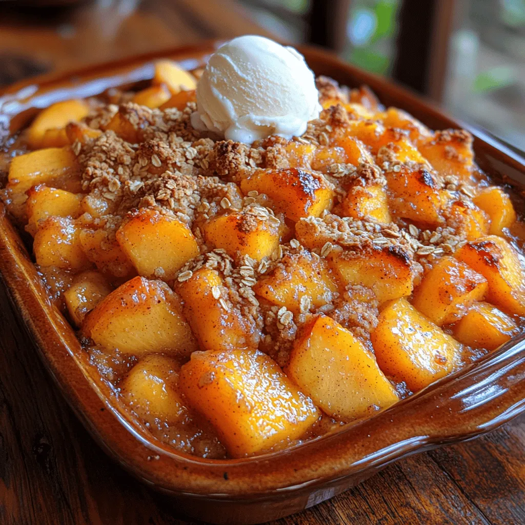 Das Rezept für den buttrigen braunen Zucker-Pfirsich-Knusper ist eine wahre Geschmacksexplosion und ein Muss für alle Liebhaber von fruchtigen Desserts. Dieses köstliche Gericht kombiniert die Süße reifer Pfirsiche mit einer knusprigen, buttrigen Kruste, die jeden Bissen zu einem unvergesslichen Erlebnis macht. Egal, ob als Dessert für ein Familienessen oder für eine besondere Feier, dieses Rezept wird sicher für Freude sorgen.