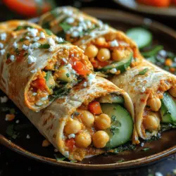 Die köstlichen gerösteten Paprika-Chickpea-Wraps sind nicht nur ein wahrer Gaumenschmaus, sondern auch eine hervorragende Wahl für alle, die sich gesund und ausgewogen ernähren wollen. Dieses Rezept vereint die Aromen von gerösteten roten Paprika und proteinreichen Kichererbsen zu einem leckeren und sättigenden Snack oder einer Hauptmahlzeit. Ideal für Mittagessen, ein schnelles Abendessen oder als Teil eines Buffets, sind diese Wraps einfach zuzubereiten und bringen Abwechslung in Ihren Speiseplan.