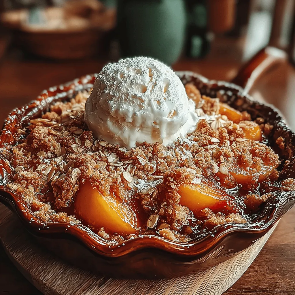 Der rustikale Pfirsich-Cobbler mit Haferflocken ist ein absoluter Klassiker der amerikanischen Küche, der besonders in den warmen Sommermonaten geschätzt wird. Dieses köstliche Dessert kombiniert die Süße saftiger Pfirsiche mit einer knusprigen Haferkruste, die das perfekte Gleichgewicht zwischen Frische und Komfort darstellt. Die Kombination aus frischen, reifen Pfirsichen und dem herzhaften Belag aus Haferflocken macht diesen Cobbler nicht nur zu einem Gaumenschmaus, sondern auch zu einem optischen Highlight auf jedem Desserttisch.