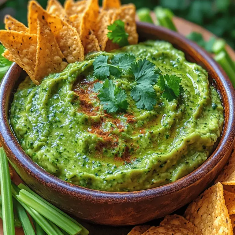 In einer Welt, in der gesunde Ernährung und köstliche Snacks Hand in Hand gehen, ist der cremige Avocado-Koriander Genuss-Dip genau das, was Sie brauchen. Dieses Rezept kombiniert die cremige Textur reifer Avocados mit dem frischen, aromatischen Geschmack von Koriander und einem Hauch von Limette. Ideal für Partys, Grillabende oder einfach als gesunder Snack zwischendurch, bietet dieser Dip eine Vielzahl von Verwendungsmöglichkeiten. Egal, ob Sie ihn mit knusprigen Tortilla-Chips, frischem Gemüse oder als Aufstrich für Sandwiches und Wraps genießen, dieser Dip wird sicherlich ein Hit bei Ihren Gästen und Ihrer Familie.