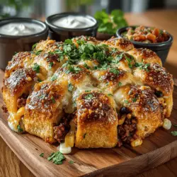 Die Mini-Hühnchen-Taco-Ring-Bites sind eine aufregende und leckere Variante des klassischen Tacos. Sie kombinieren die Aromen von zartem Hühnchen, gewürzten Bohnen und süßem Mais in einem knusprigen Teig, der das perfekte Fingerfood für jede Gelegenheit darstellt. Ob bei Partys, Familienfeiern oder einfach als schneller Snack für den Filmabend – diese kleinen Häppchen sind ein Hit.